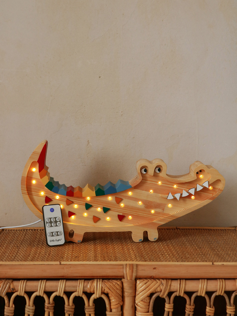 Little Lights Lampa Krokodil, Caribbean Wood