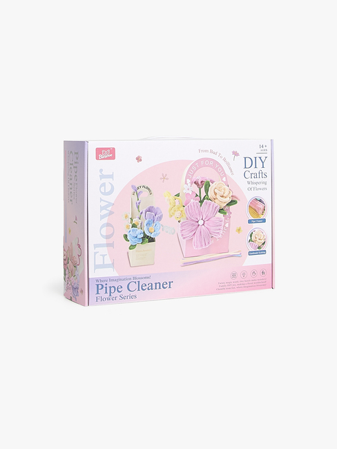 Fippla DIY-set Blombukett med Piprensare 18 Delar, Rosa