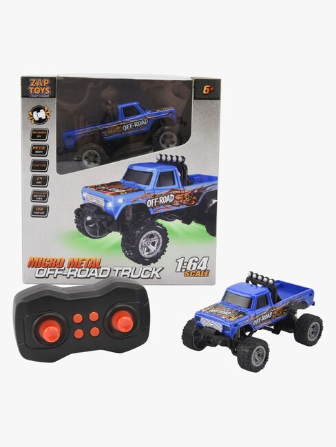 ZapToys Micro Metal Radiostyrd Terränglastbil, Blå RC5155B-3528_1.jpg