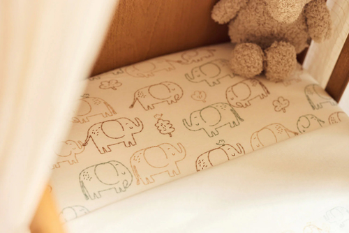 Jollein Dra-på-lakan 40x80, Elephant Tales