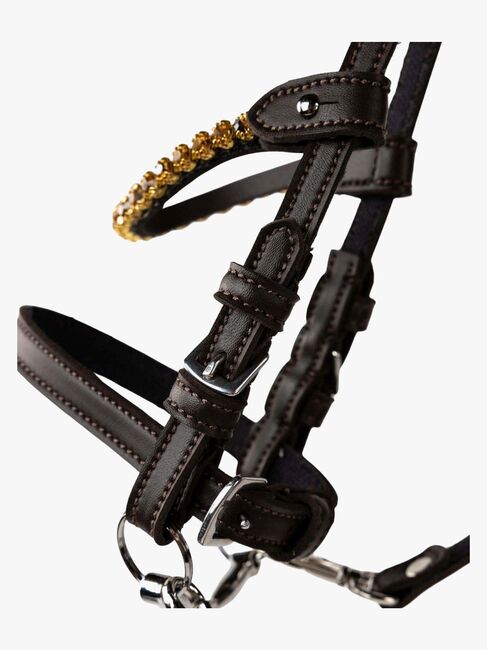 My Hobby Horse Träns med Guldstenar, Brun