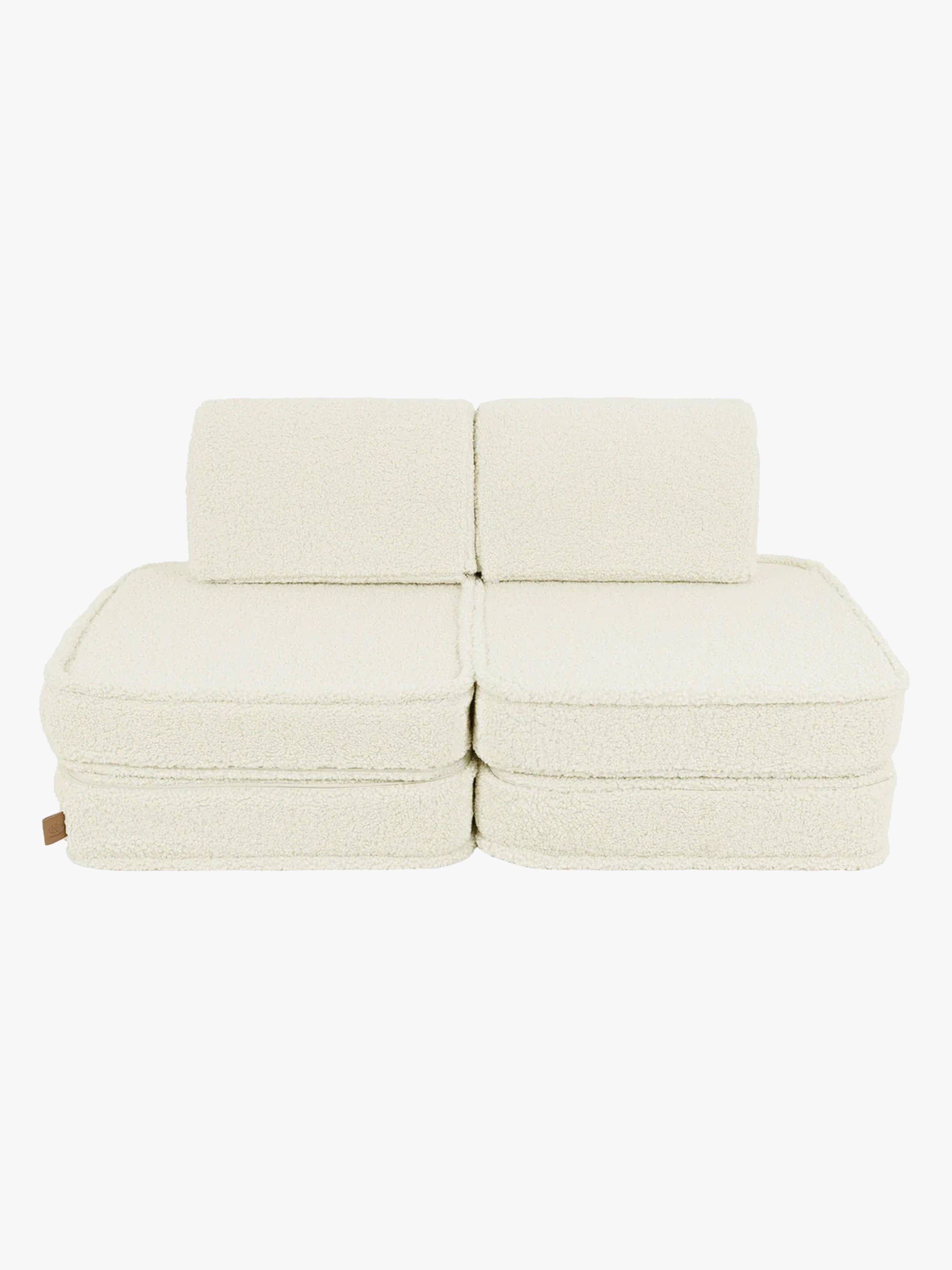 MeowBaby Bearly Soffa Basic Cream – modulär barnrumssoffa från 2 år