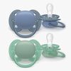 Philips Avent Ultra Soft Napp 6–18m 2-Pack, Grå/Grön