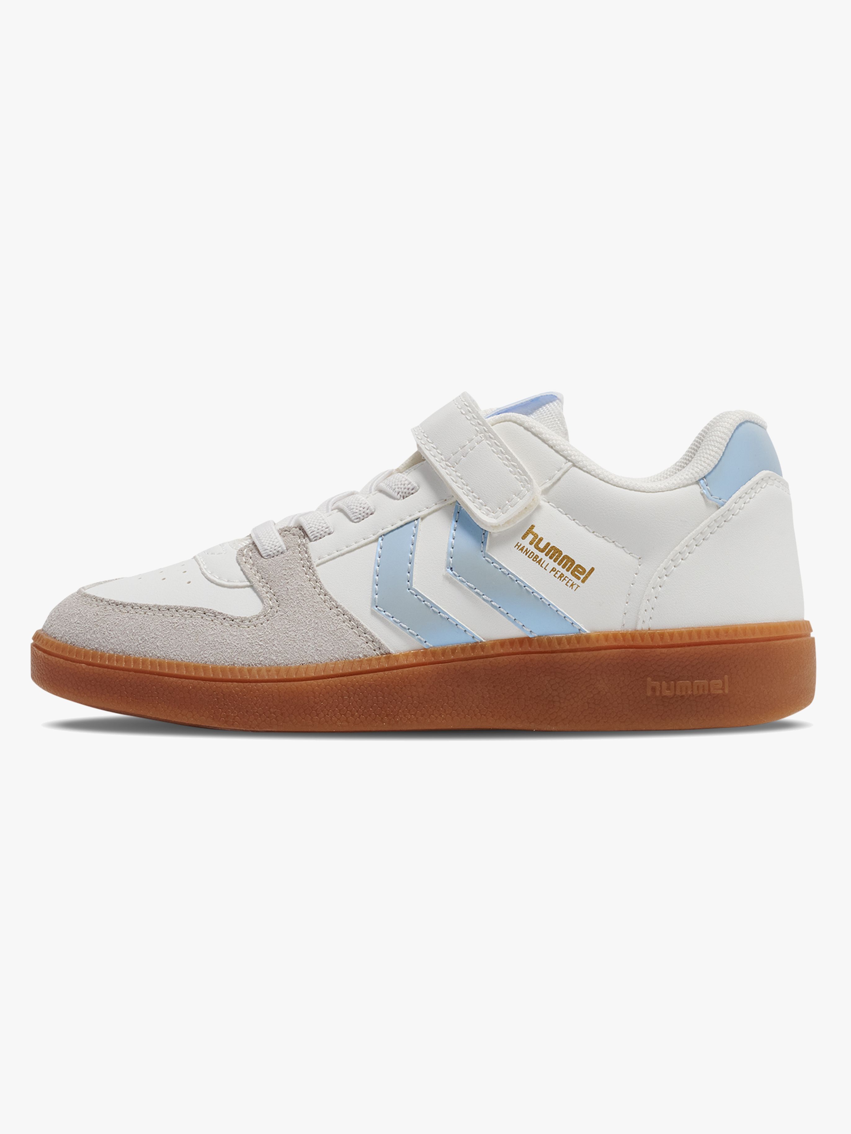 Hummel Handball Perfect SP Jr Sneakers, White/Metallic Blue, 29