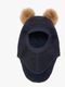 Huttelihut Balaklava Merinoull med Pompoms, Dark Navy