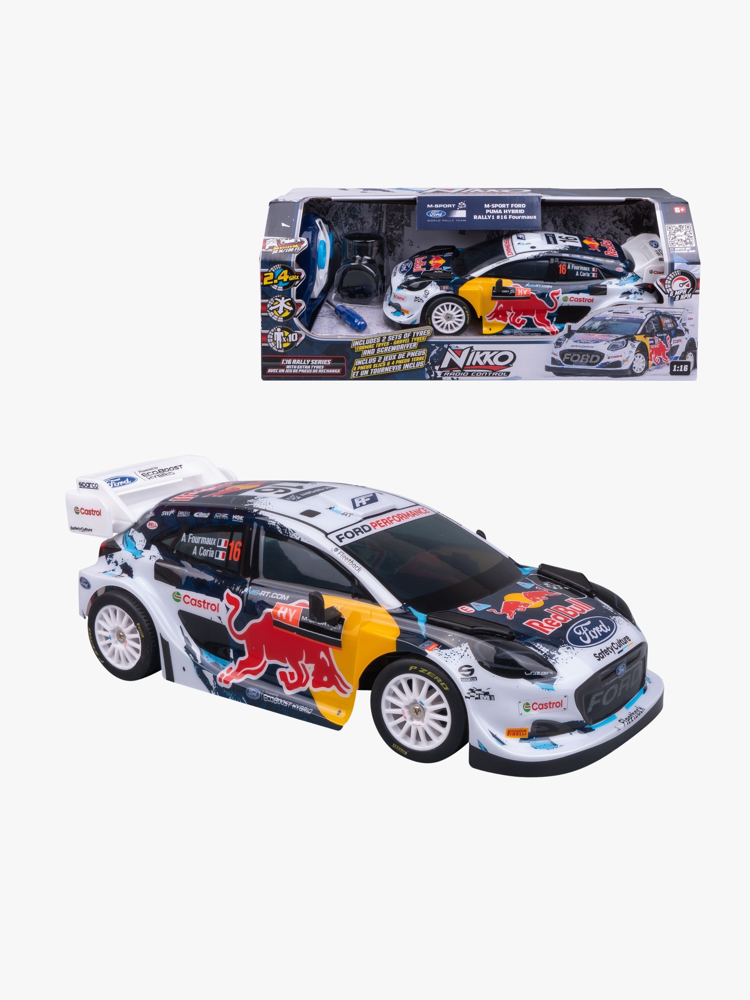Nikko Radiostyrd Bil M-Sport Ford Puma Rally1 #16 Fourmaux 1:16