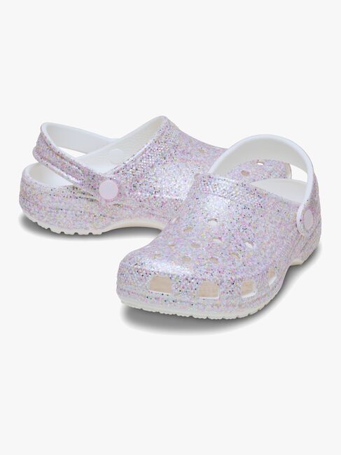 Crocs Classic Fantasy Glitter Tofflor, Vit