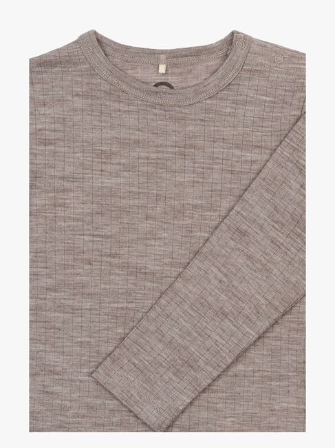 Mikk-Line  Långärmad T-shirt Barn Merinoull, Melange Denver