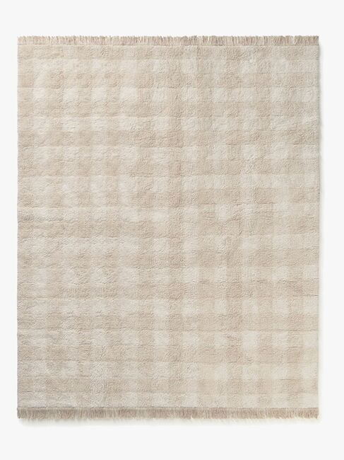 Lorena Canals Tvättbar Vichy Matta 150x180 cm, Ivory