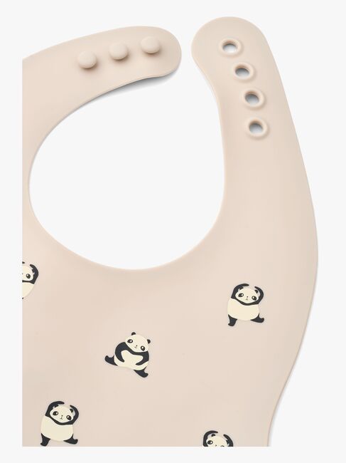 LIEWOOD Ember Mönstrad Haklapp 2-Pack, Panda/Sandy