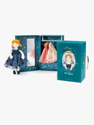 Moulin Roty Garderobsväska med Docka och Finkläder