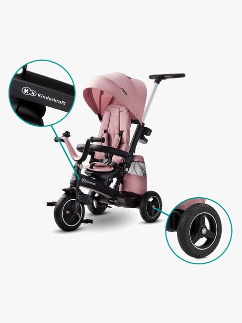 Kinderkraft Trehjuling Easytwist, Rosa
