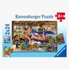 Ravensburger Airplane & Train Repairs Pussel 2x24 Bitar