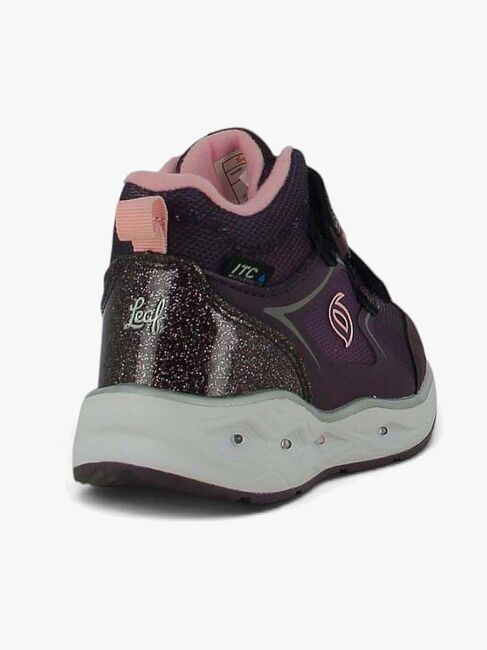 Leaf Kode Blinkande Vattentäta Mid Sneakers, Burgundy LKODE101U-16-2621_4e.jpg