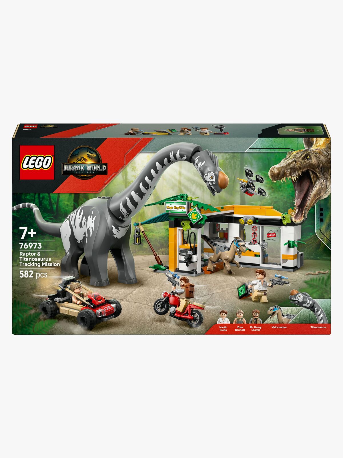 LEGO Jurassic World 76973 Spårningsuppdrag med raptor och titanosaurus