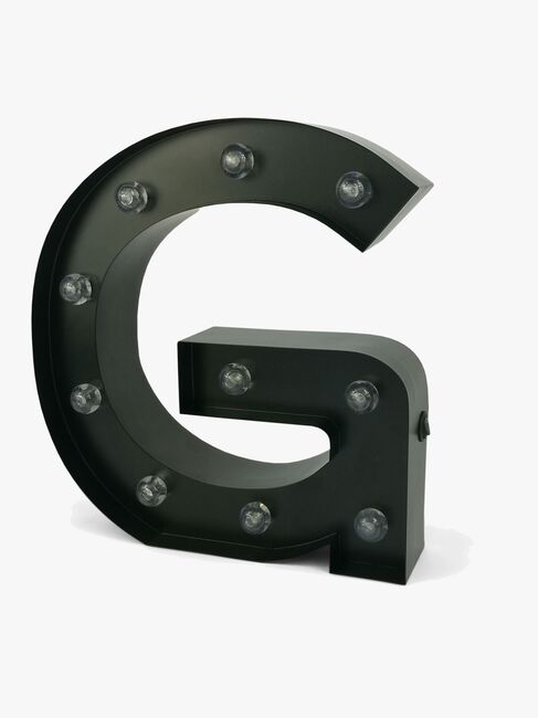 Minitude Bokstavslampa G, Svart