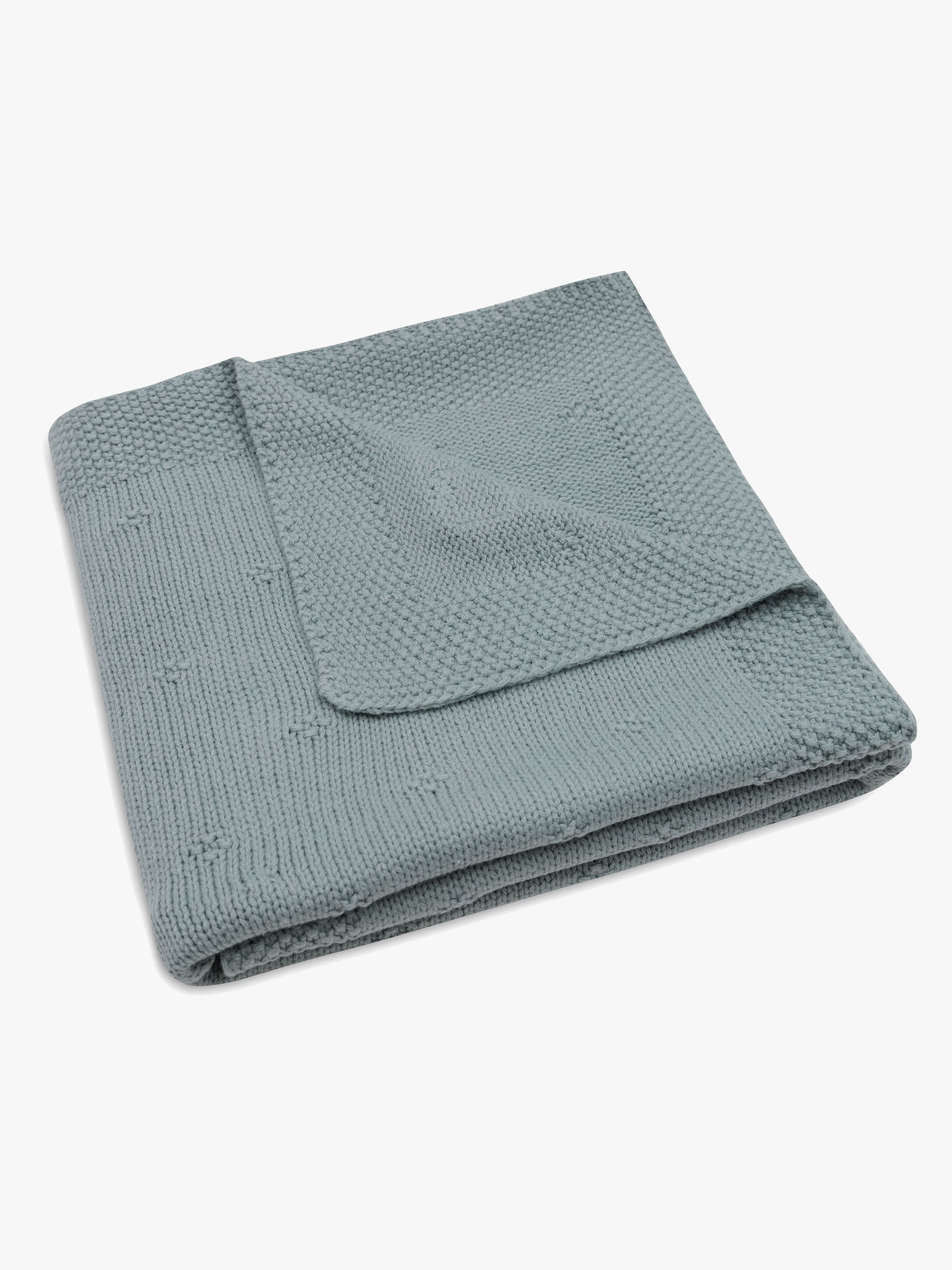 Jollein Stickad Filt Cozy, Sea Green