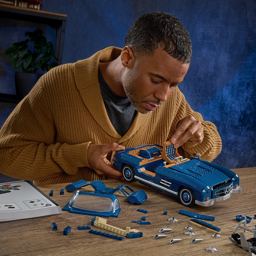 Mattel Brick Shop Hot Wheels Premium Series Byggset Mercedes-Benz 300 SL 1600 Delar