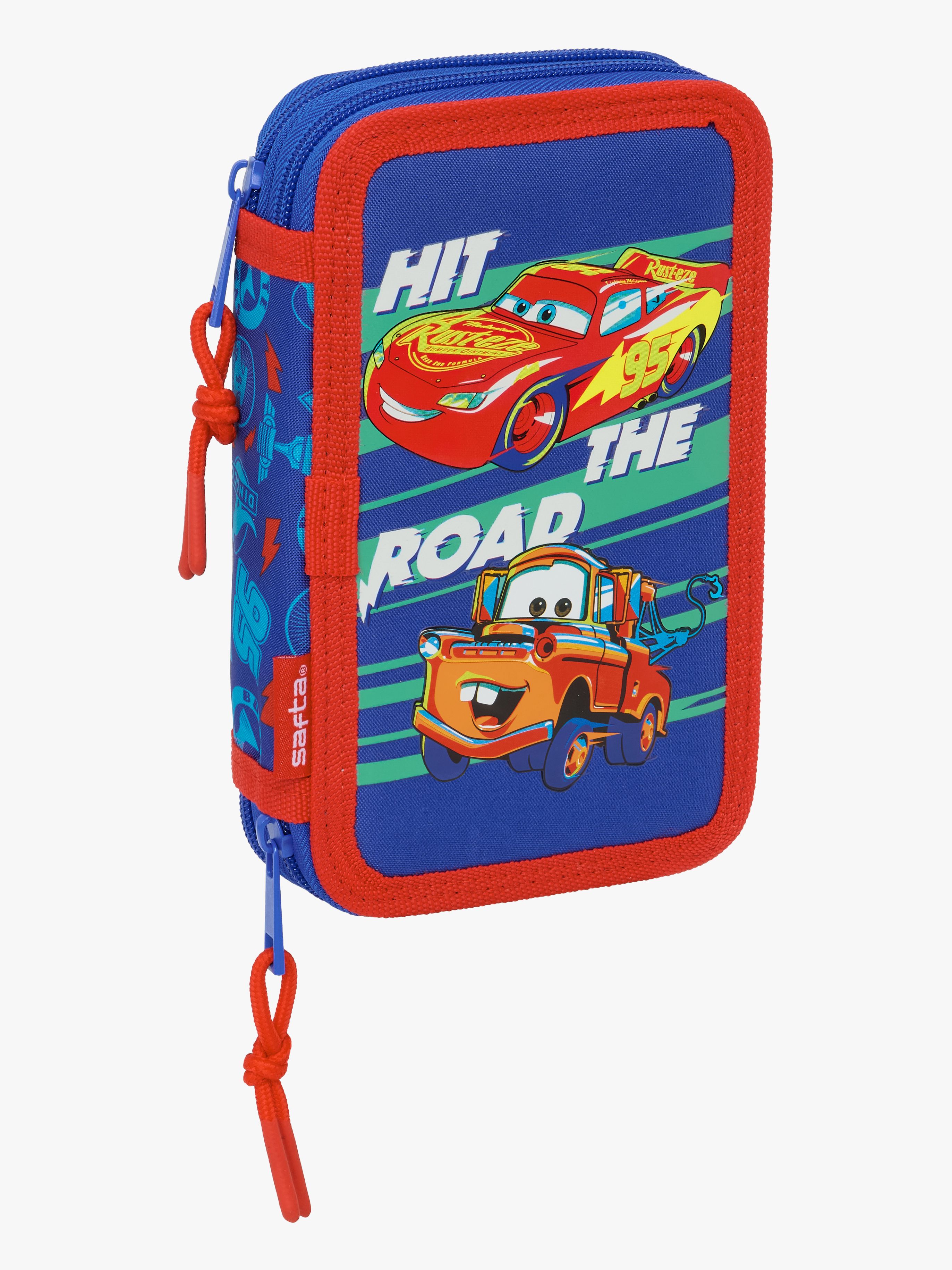 Disney Cars Fyllt Dubbelpennfodral 29 Delar, Blå