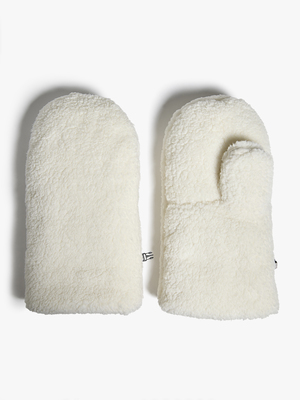 Beemoo Teddy Kinderwagenhandschuhe, Cream White