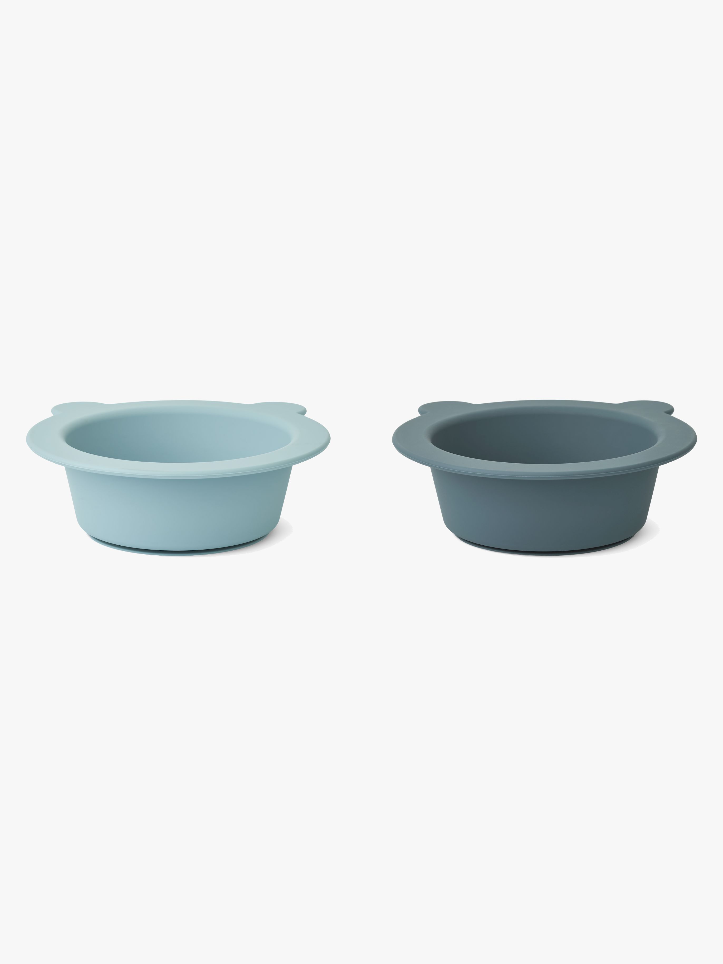 LIEWOOD Peony Skålar med Sugpropp 2-Pack, Sea blue/Whale Blue