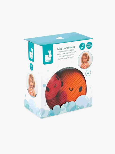 Janod Seafoam Paddlers Badsvampar 3-pack