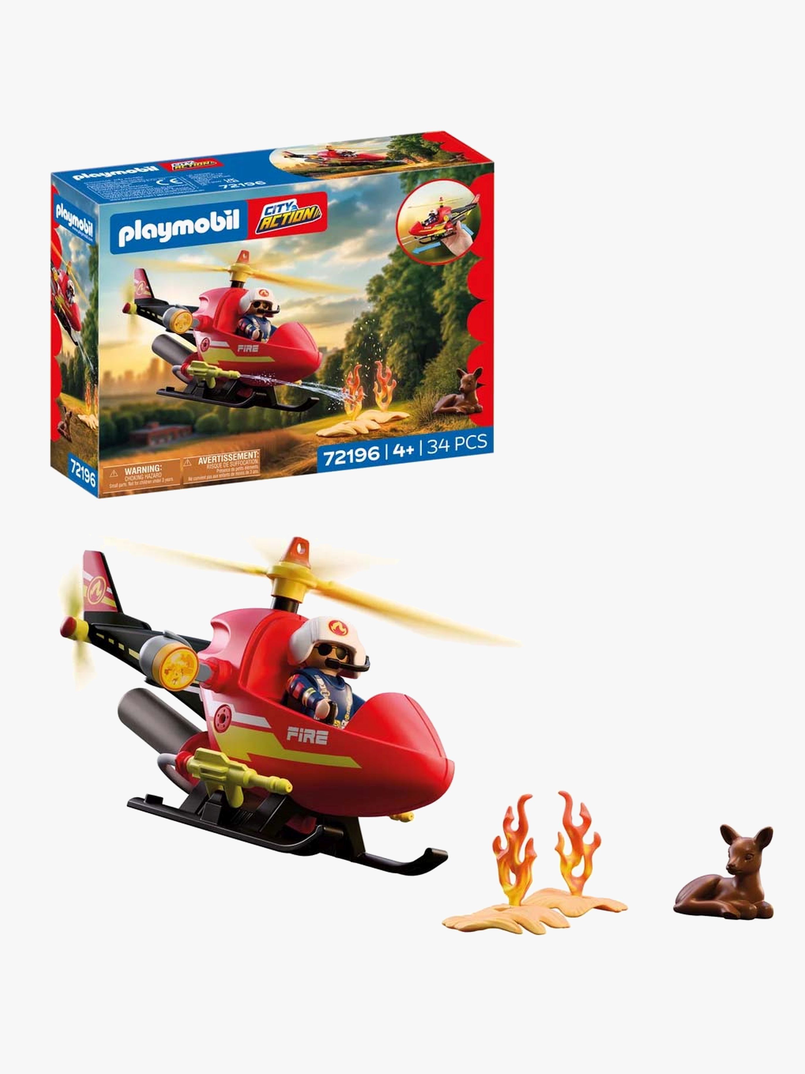 Playmobil City Action Brandhelikopter, Flerfärgad