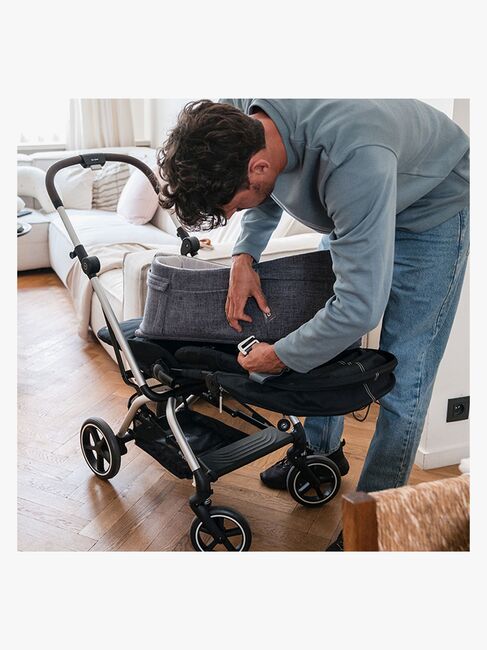 Doomoo Babynest/Mjuklift 3-i-1, Grå