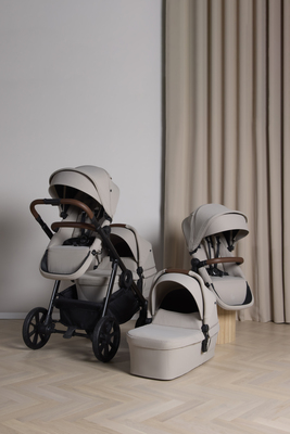Beemoo Pro Multi 2 Zwillingswagen, Latte Beige