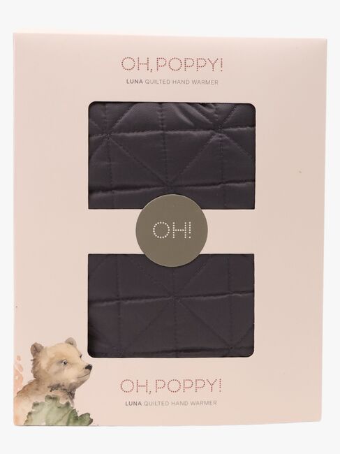 Oh, Poppy! Luna Quilted Handvärmare, Anthracite Gray