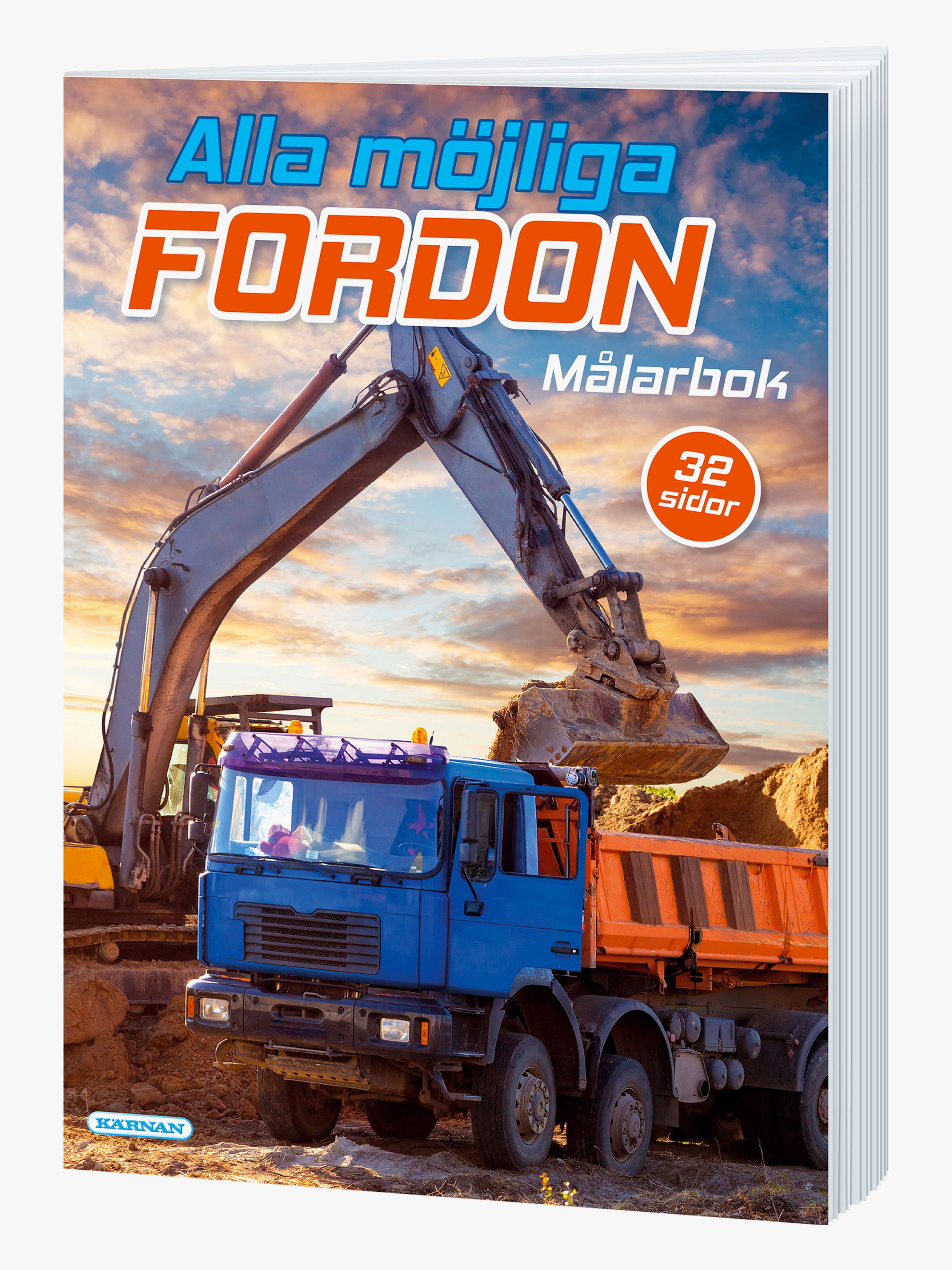 Kärnan Målarbok Alla möjliga fordon