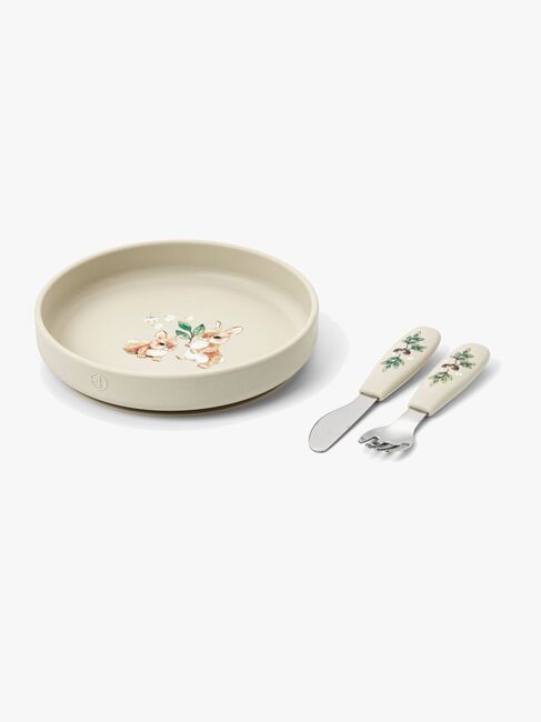Elodie Tallrik Set Silikon, Bunny Darling