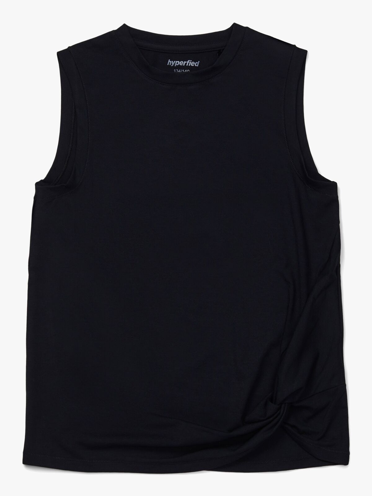 Hyperfied Jersey Knot Tank Top, Anthracite
