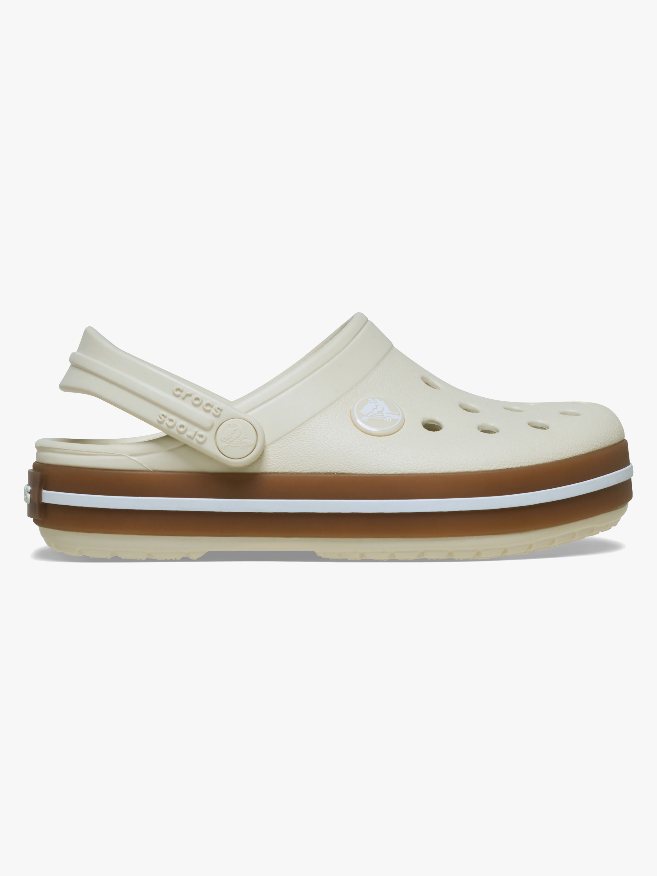 Crocs Crocband Gum Kids Tofflor, Summit White, 27-28