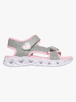 Skechers Heart Lights  Blinkande Sandaler, Silver