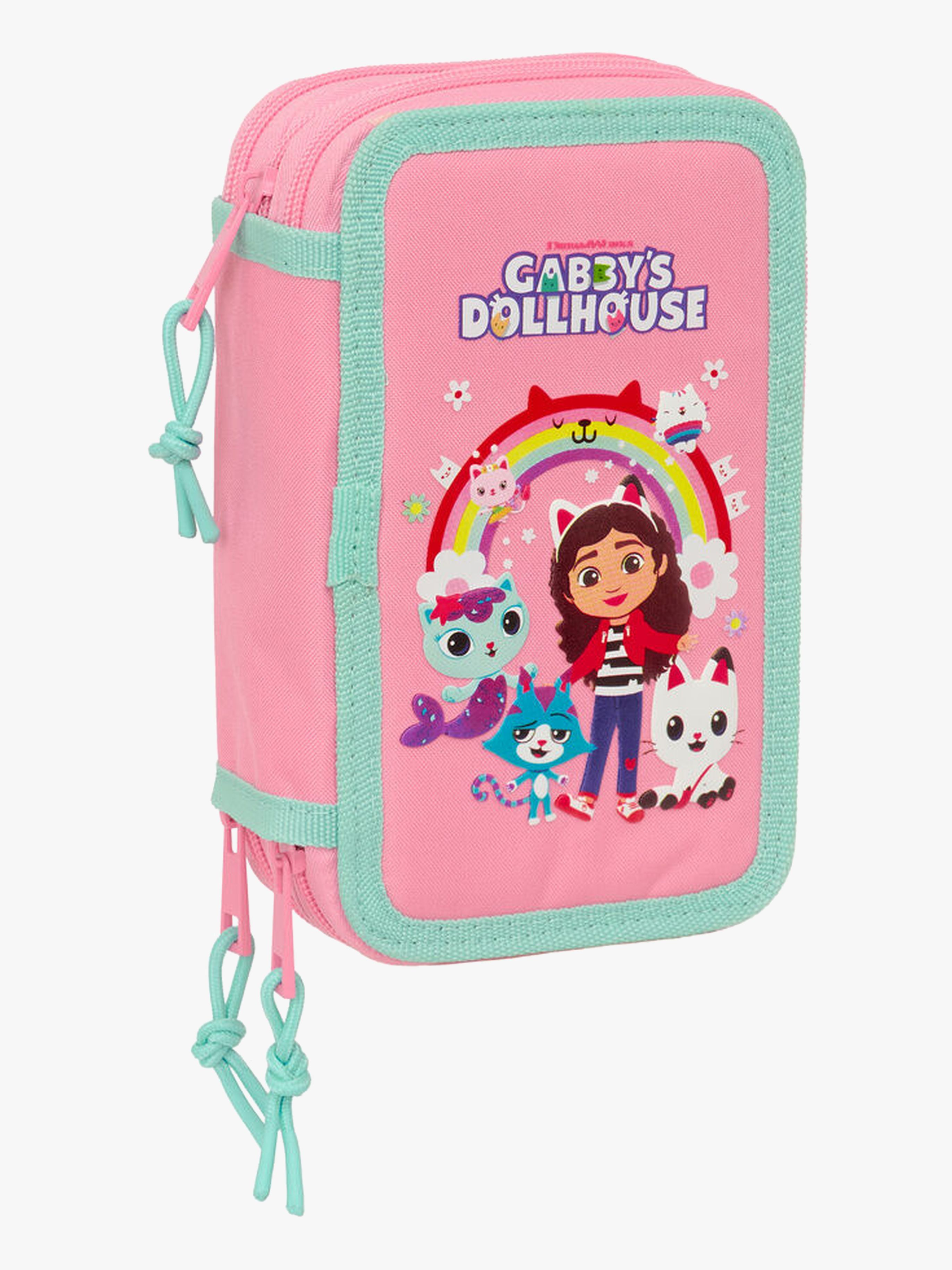 Gabby's Dollhouse  Fyllt Trippelpennfodral 37 Delar, Rosa