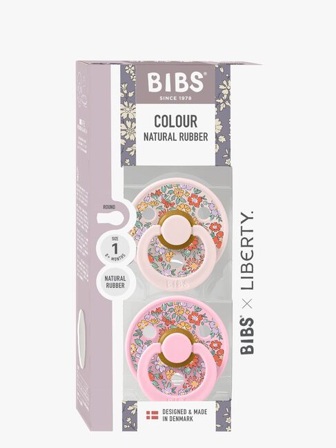 BIBS x Liberty Colour Oscar Meadow Napp 2-Pack Latex Stl 1, Petal Mix