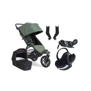 Baby Jogger City Elite 2 Duovagn inkl. BeSafe iZi Go Modular X2 & Bas, Briar Green/Jet