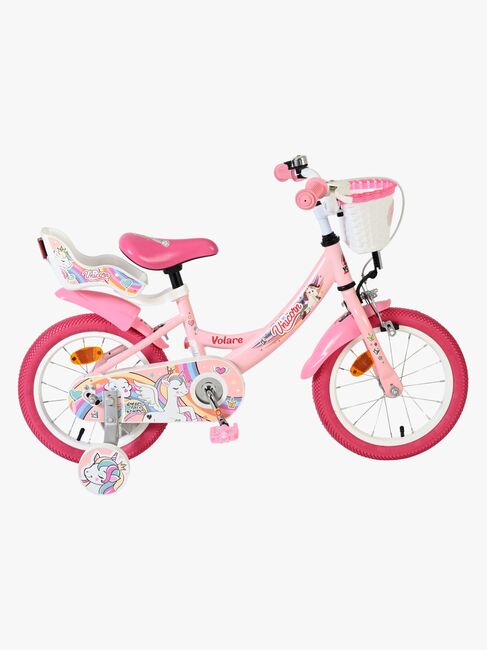 Volare Unicorn Cykel 14 Tum, Rosa
