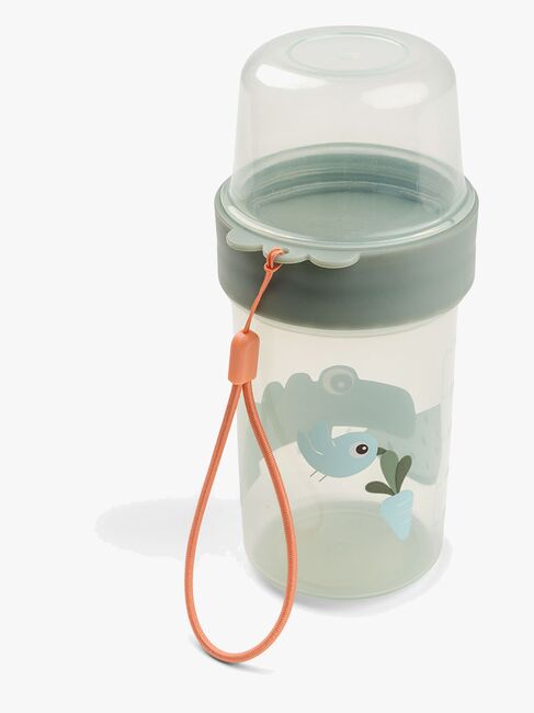 Done By Deer Croco To Go Two-Way Snacksbehållare, Green