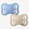 BIBS Supreme Napp 2-Pack Silikon Stl 1 Symmetrisk, Vanilla/Sky Blue