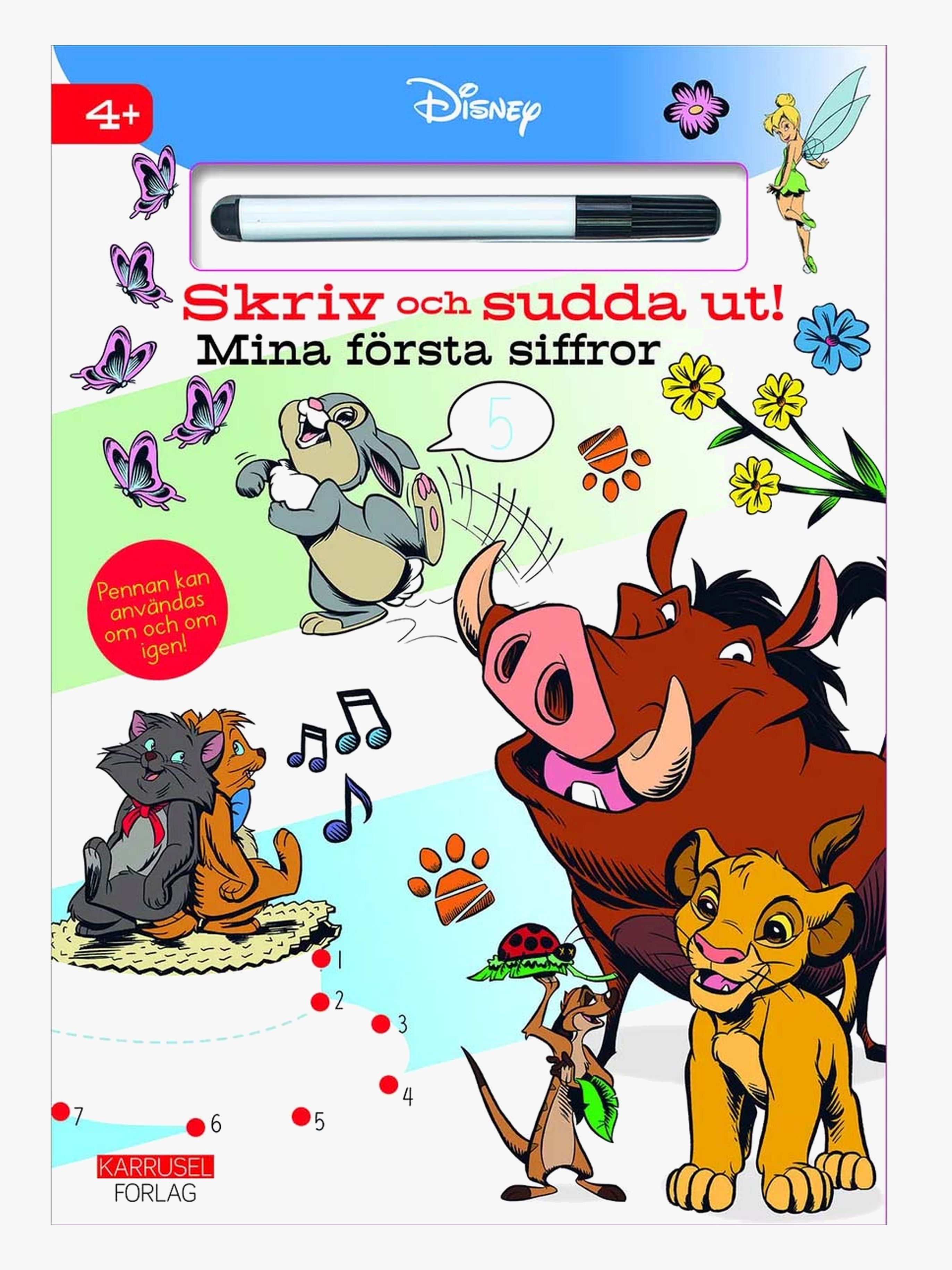 Disneyklassiker Pysselbok Skriv Och Sudda Ut Mina Första Siffror