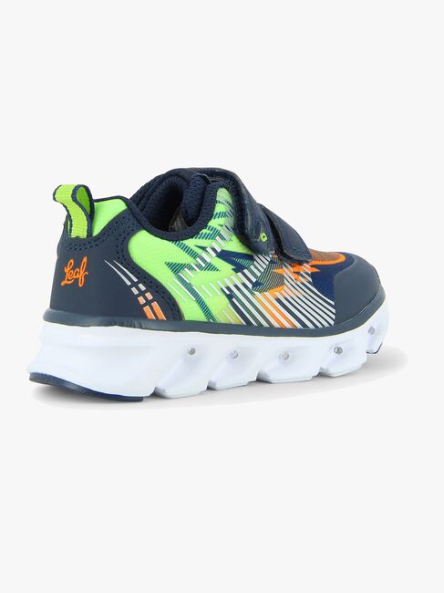 Leaf Skalka Blinkande Sneakers, Navy/Lime