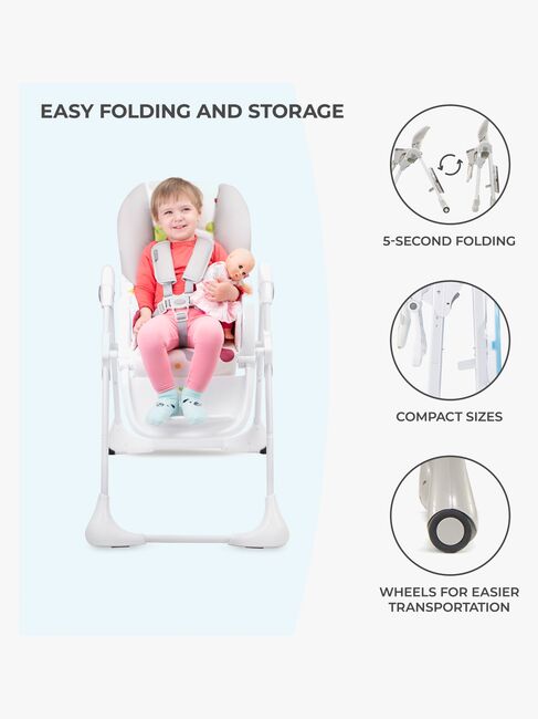 Kinderkraft Yummy Matstol, Grå