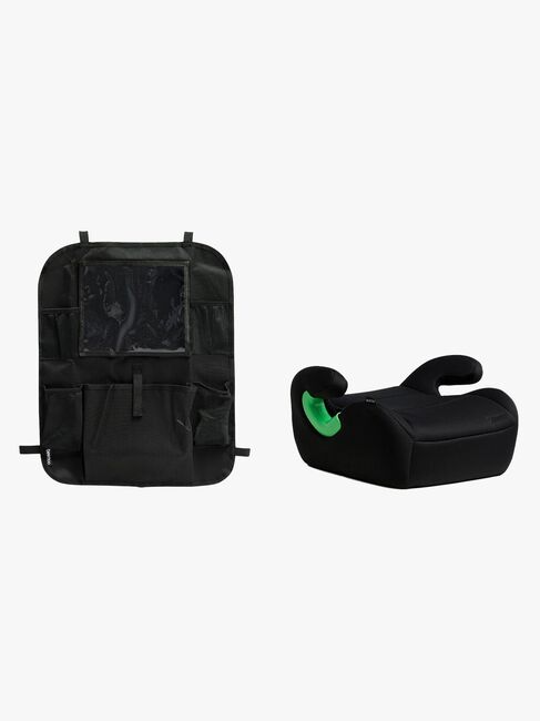 Beemoo Raise 2 i-Size Bälteskudde inkl. Beemoo Smart Organizer, Black Stone
