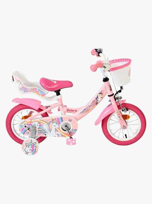 Volare Unicorn Cykel 12 Tum, Rosa