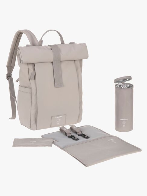 Lässig Rolltop Skötväska Ryggsäck, Taupe