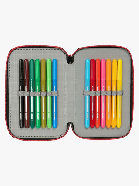 Marvel Spider-Man Miles Morales  Fyllt Trippelpennfodral 37 Delar, Svart