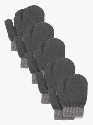 Lindberg Sundsvall Vantar Ullmix 5-pack, Anthracite/Grey