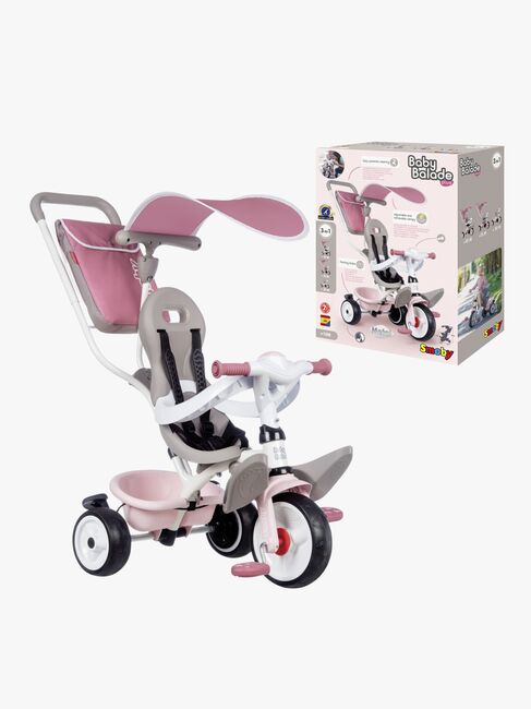 Smoby Trehjuling Baby Balade Plus, Rosa